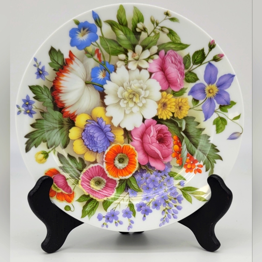 Limoges France Floral Poppy Flowers Plate Hand Painted